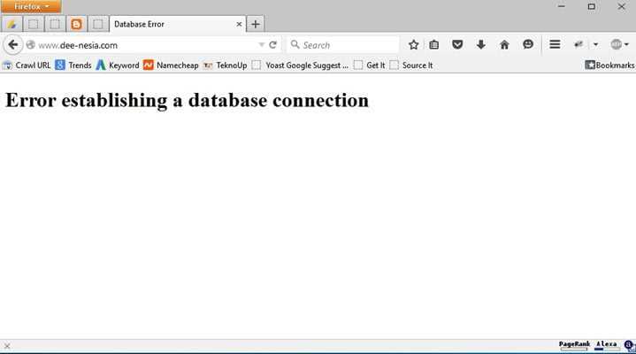 Как исправить ошибку Error establishing a database connection