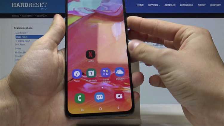 Шаги для создания скриншота на смартфонах Samsung A5, A8 и A10