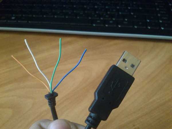 Цветовая маркировка проводов USB: различие плюса и минуса